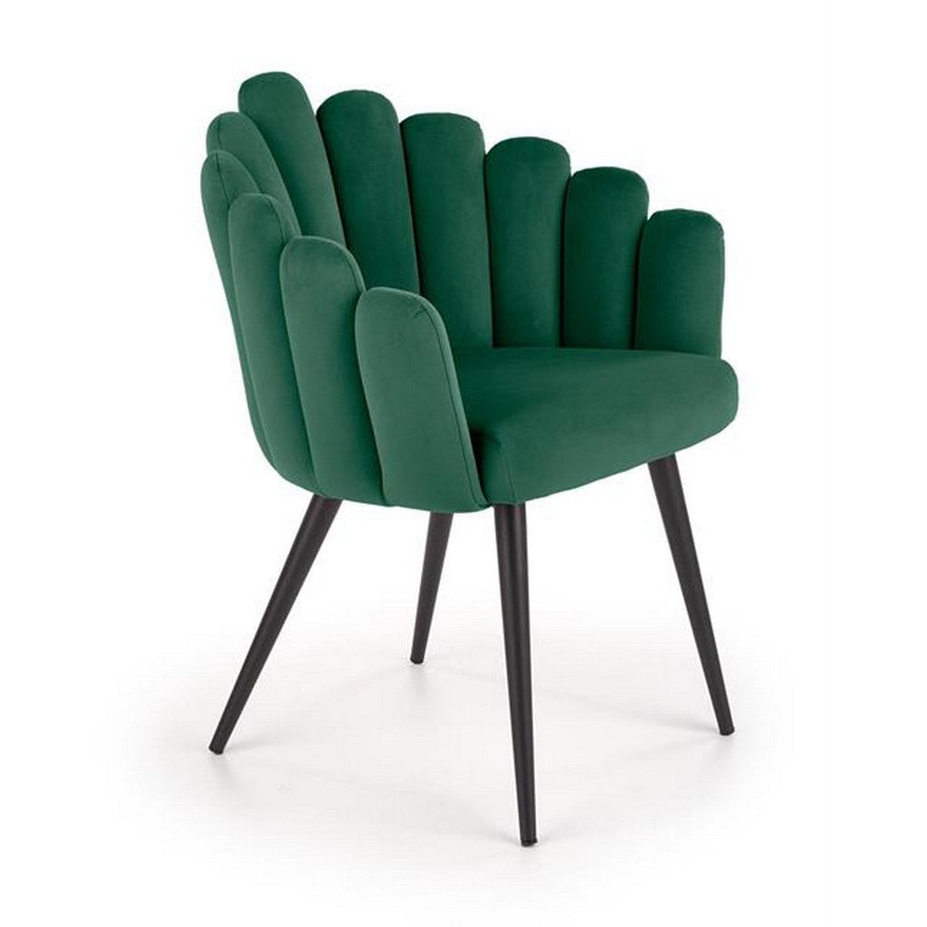 Scaun bucătărie K410, verde, vedere din față