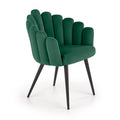 Scaun bucătărie K410, verde, vedere din față
