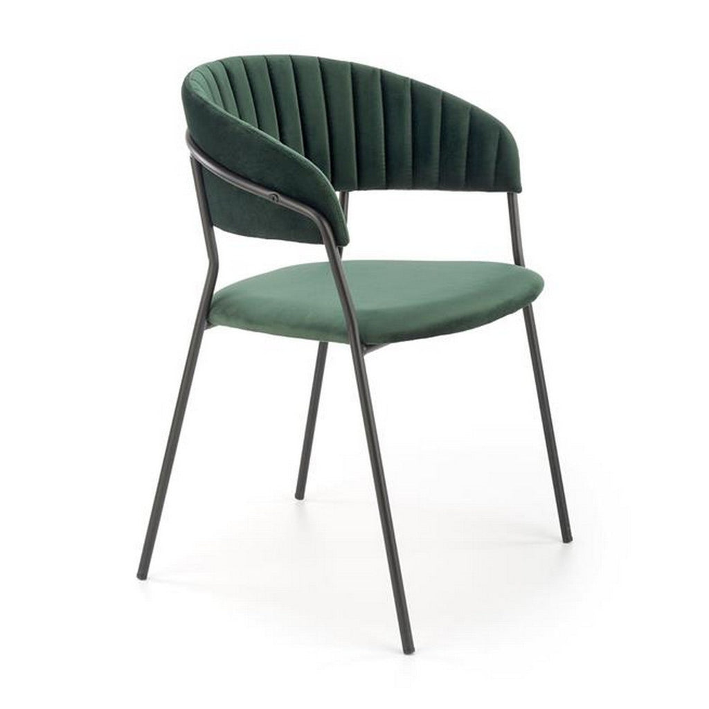 Scaun bucătărie K426, verde, vedere din față