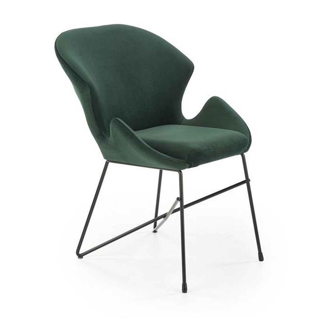 Scaun bucătărie K458, verde, vedere din față