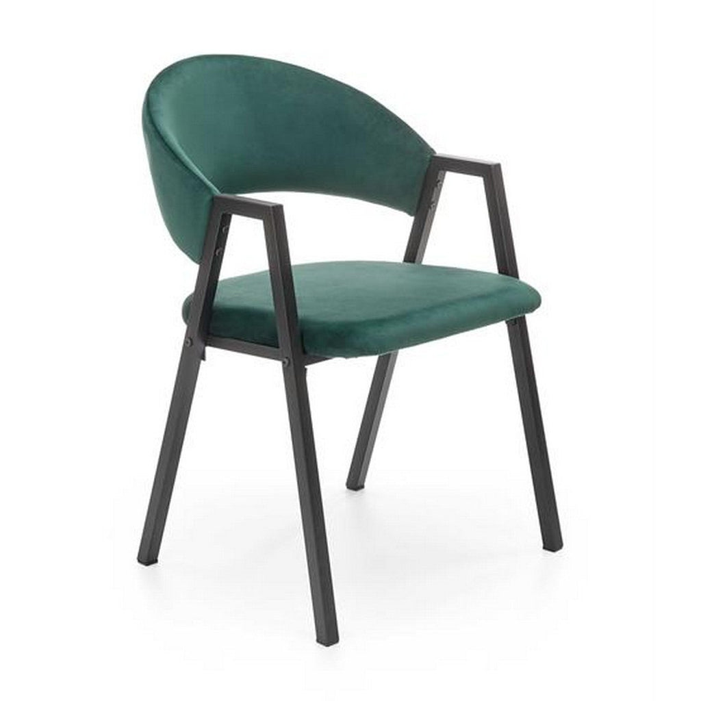 Scaun bucătărie K473, verde, vedere din față