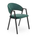 Scaun bucătărie K473, verde, vedere din față