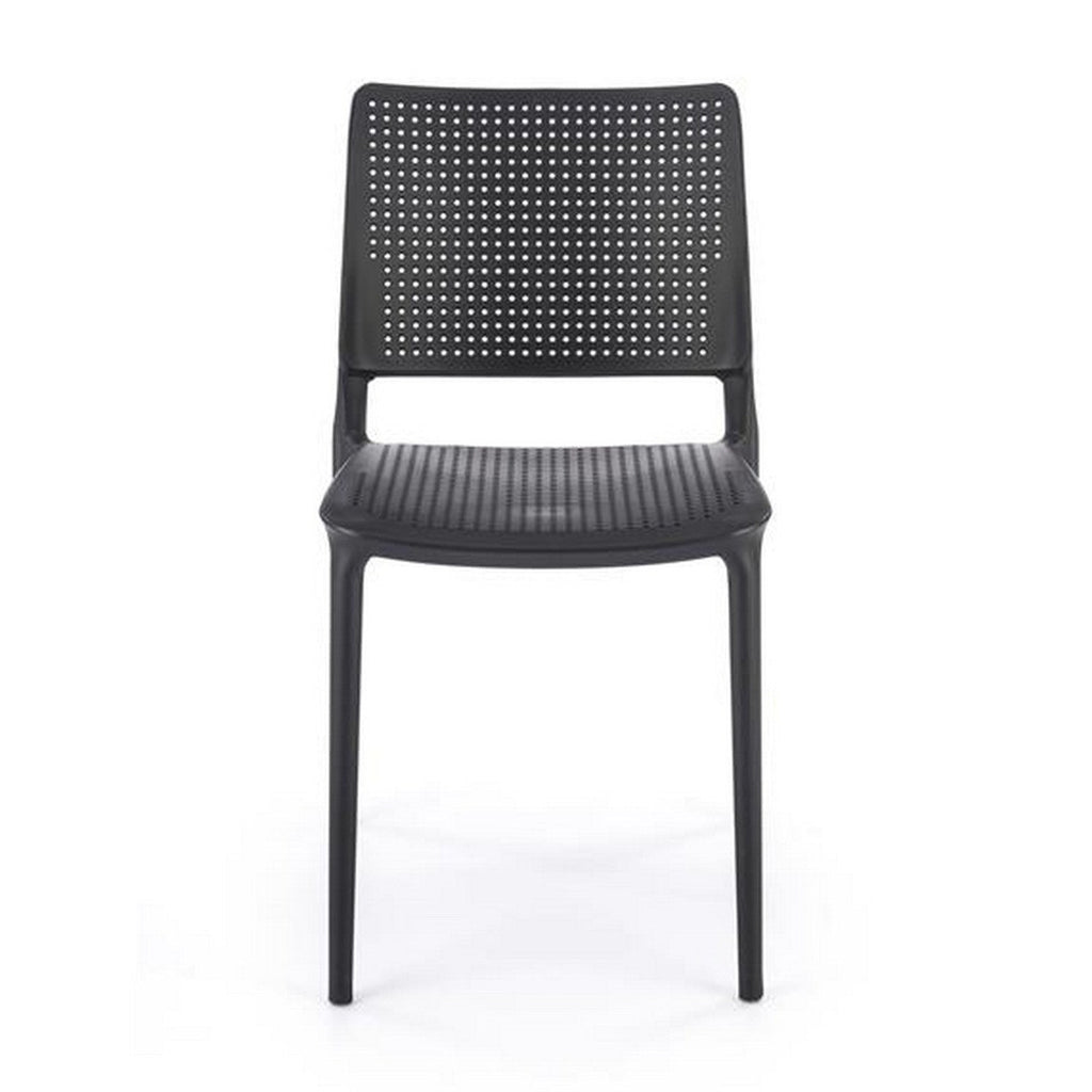 Scaun bucătărie K514, negru, vedere din față