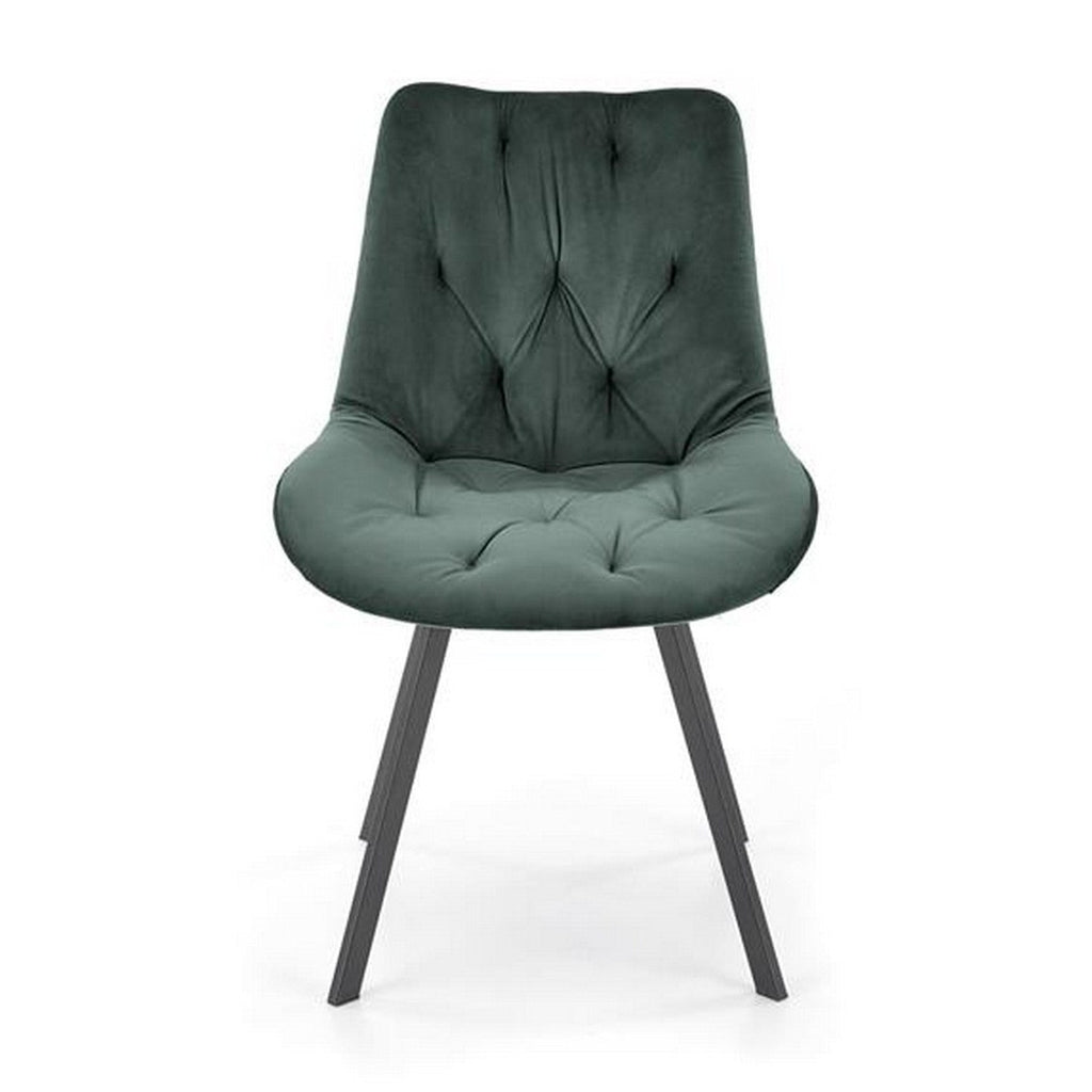 Scaun bucătărie K519, verde, vedere din față