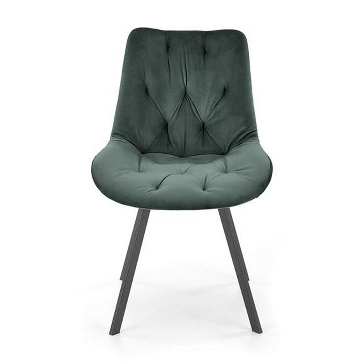Scaun bucătărie K519, verde, vedere din față