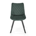 Scaun bucătărie K520, verde și negru, vedere din față
