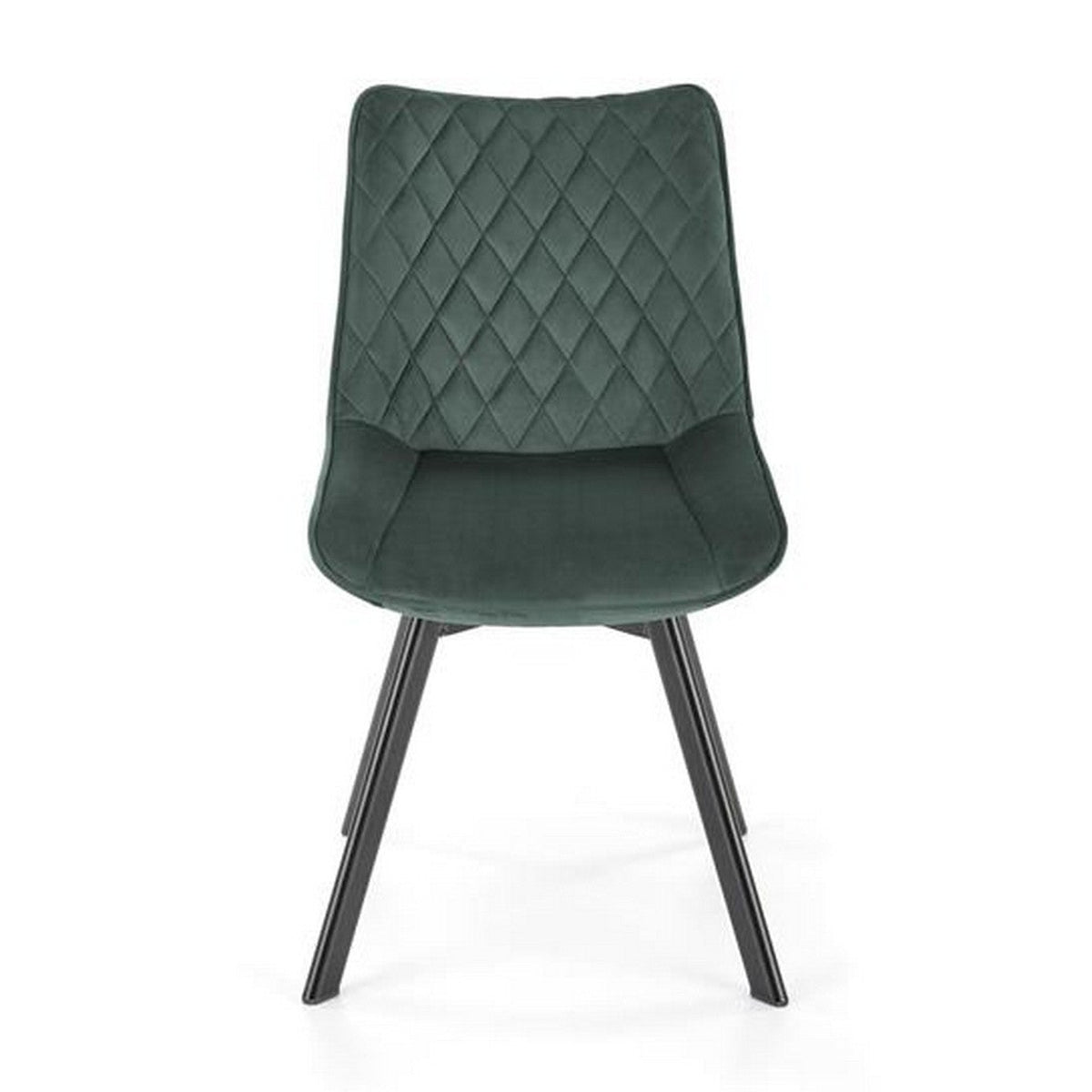 Scaun bucătărie K520, verde și negru, vedere din față