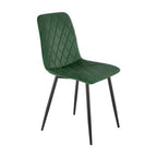 Scaun bucătărie K525, verde și negru, vedere din față