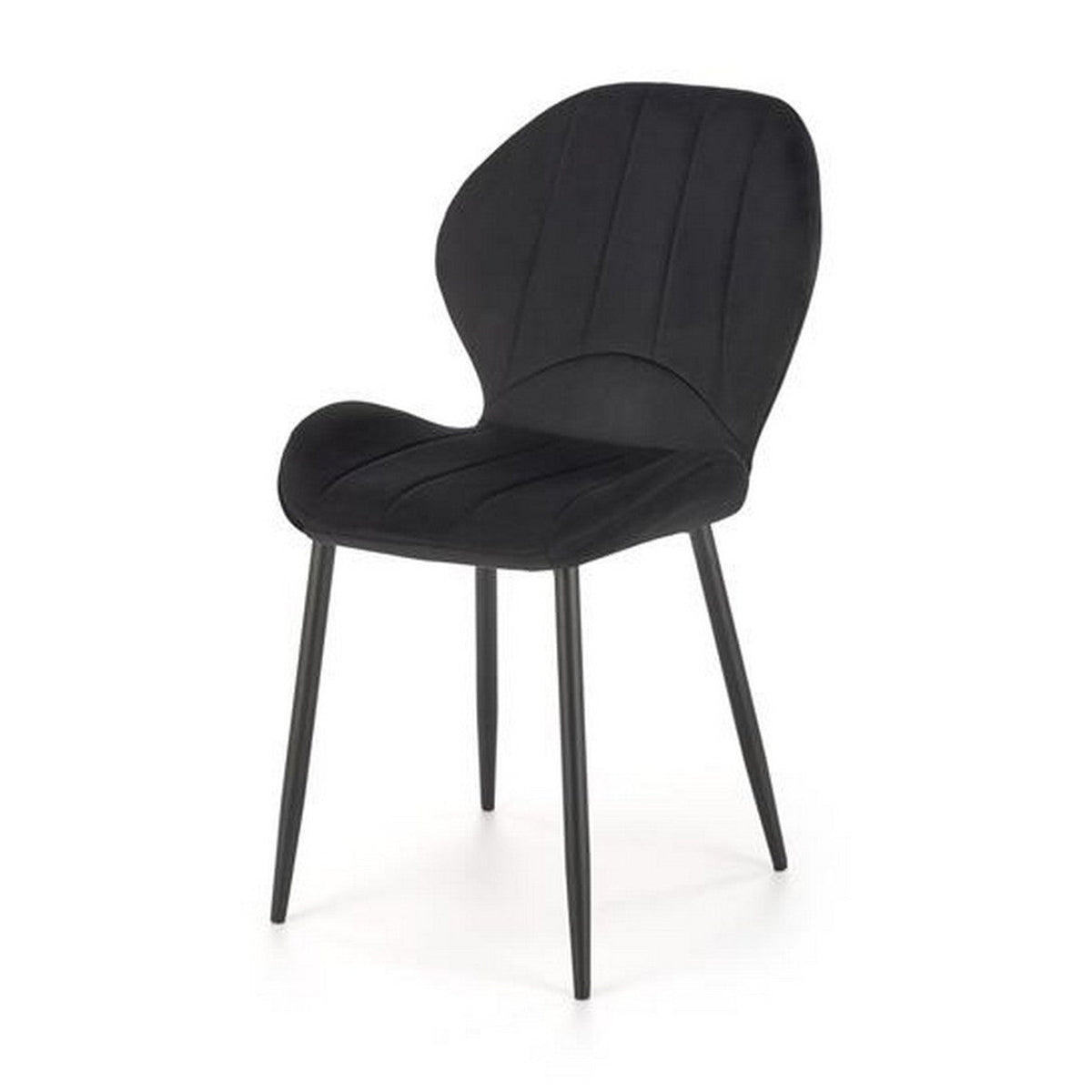 Scaun bucătărie K538, negru, vedere din față