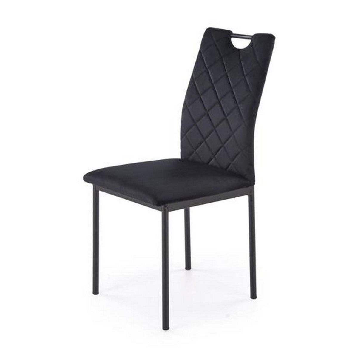 Scaun bucătărie K577, negru, vedere din față