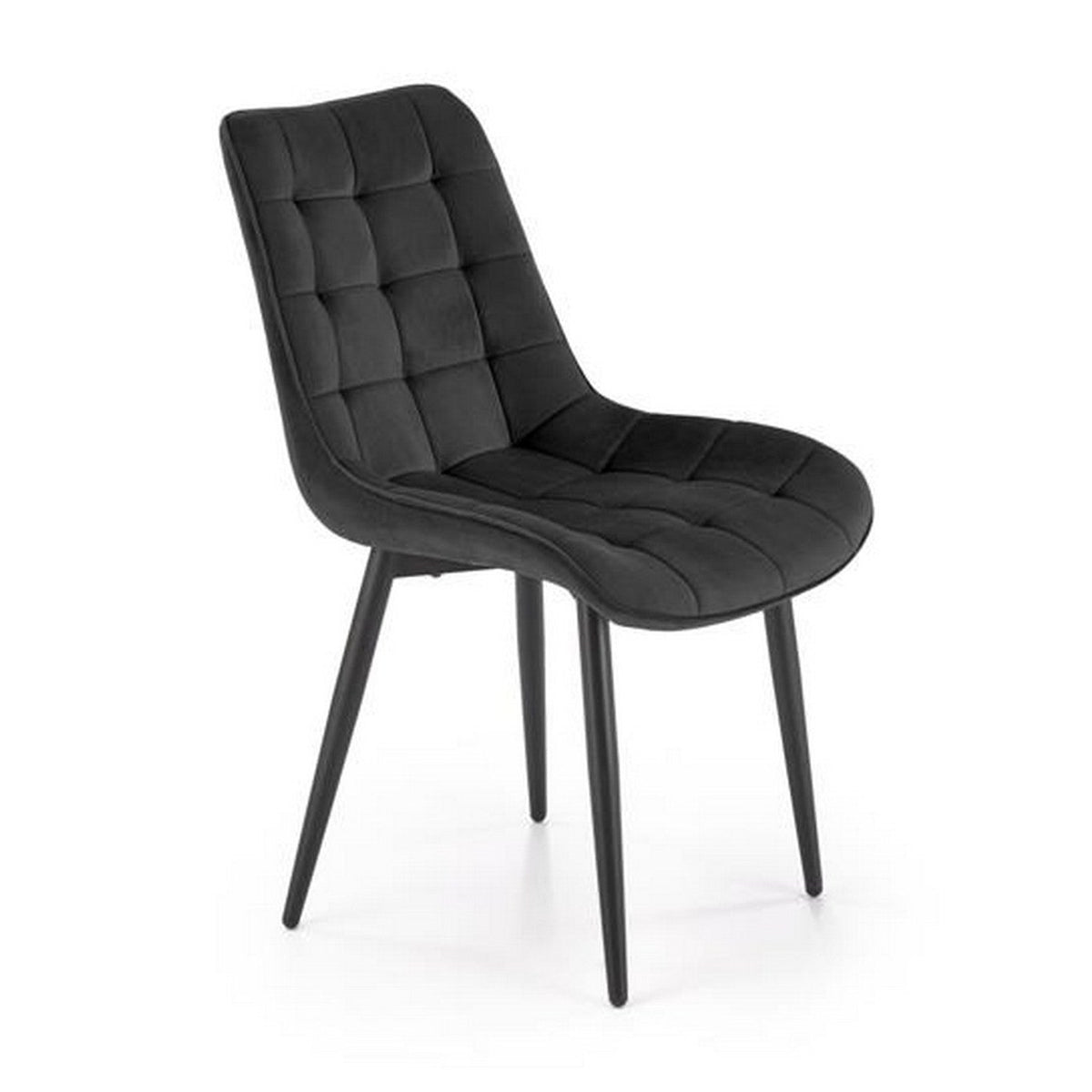 Scaun bucătărie K580, negru, vedere din față