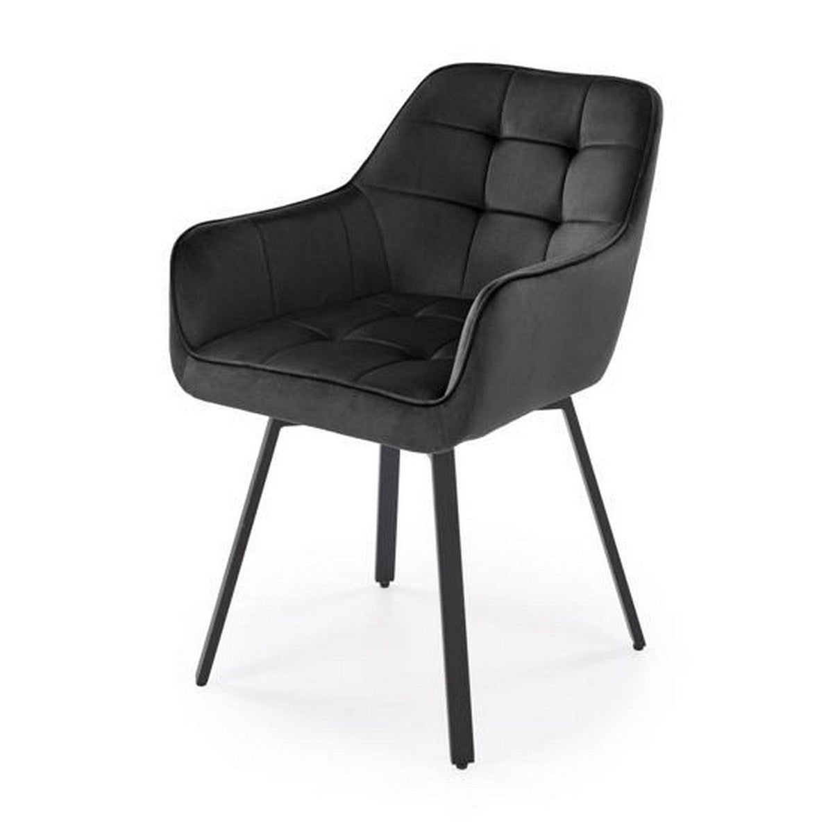 Scaun bucătărie K588, negru, vedere din față