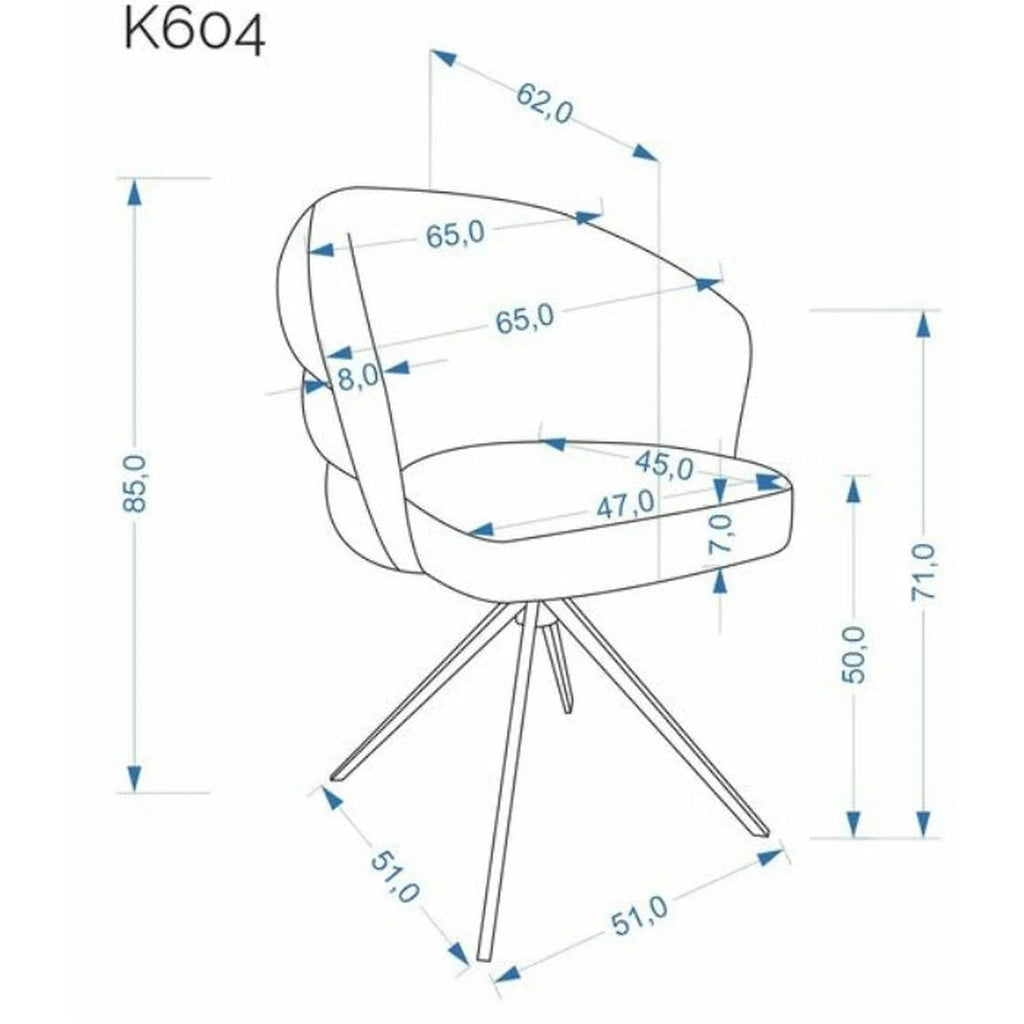 Scaun bucătărie K604, vedere din alt unghi