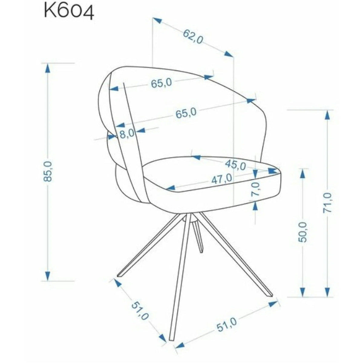 Scaun bucătărie K604, vedere din alt unghi, imaginea 2