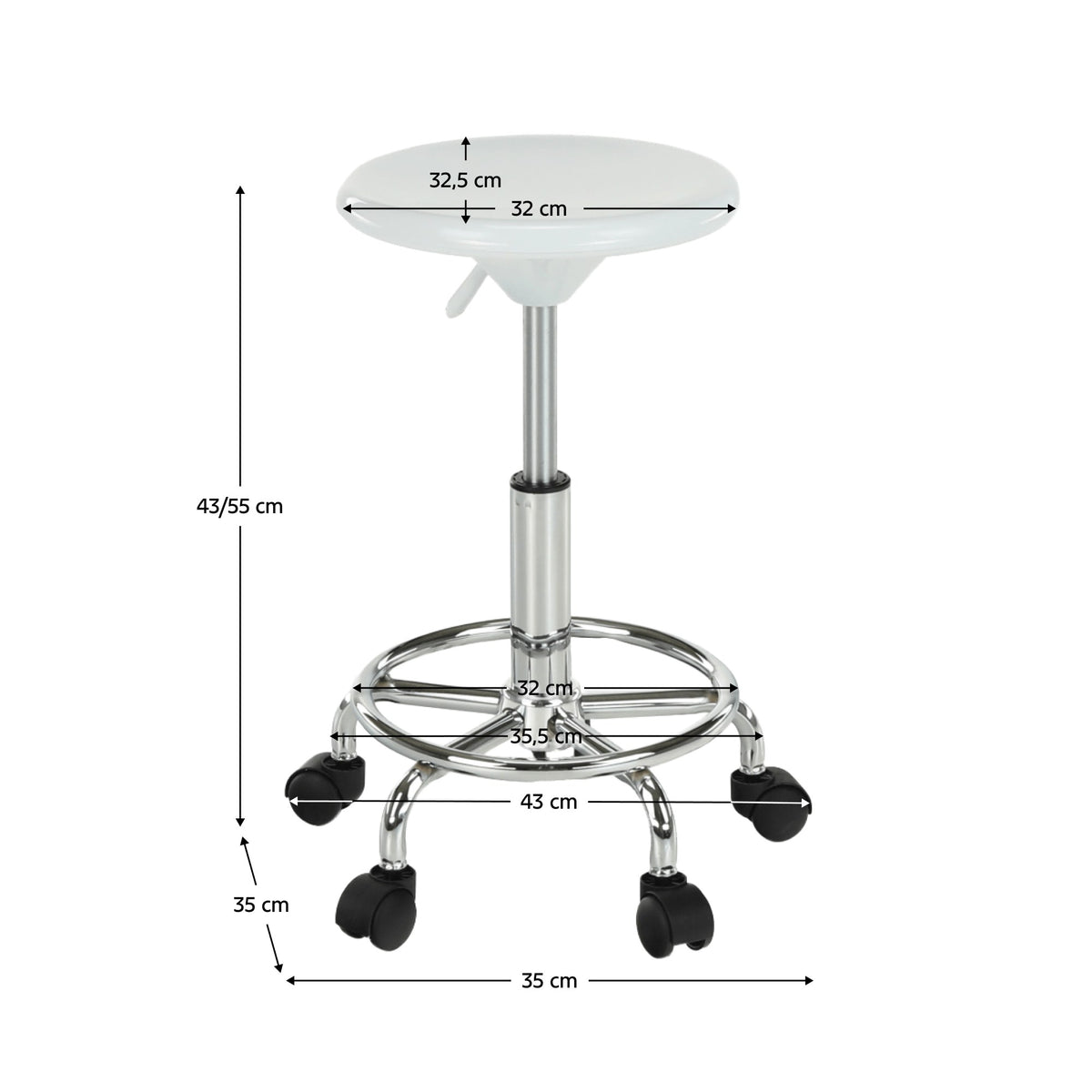 Scaun bucătărie Mabel 4 – schiță cu dimensiuni