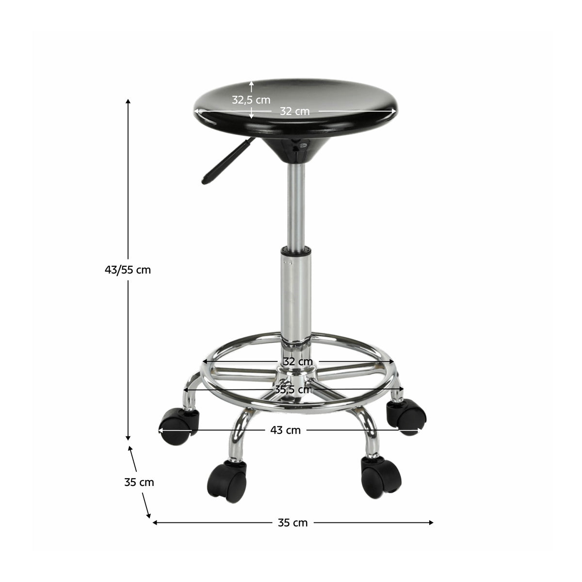 Scaun bucătărie Mabel 4 – schiță cu dimensiuni