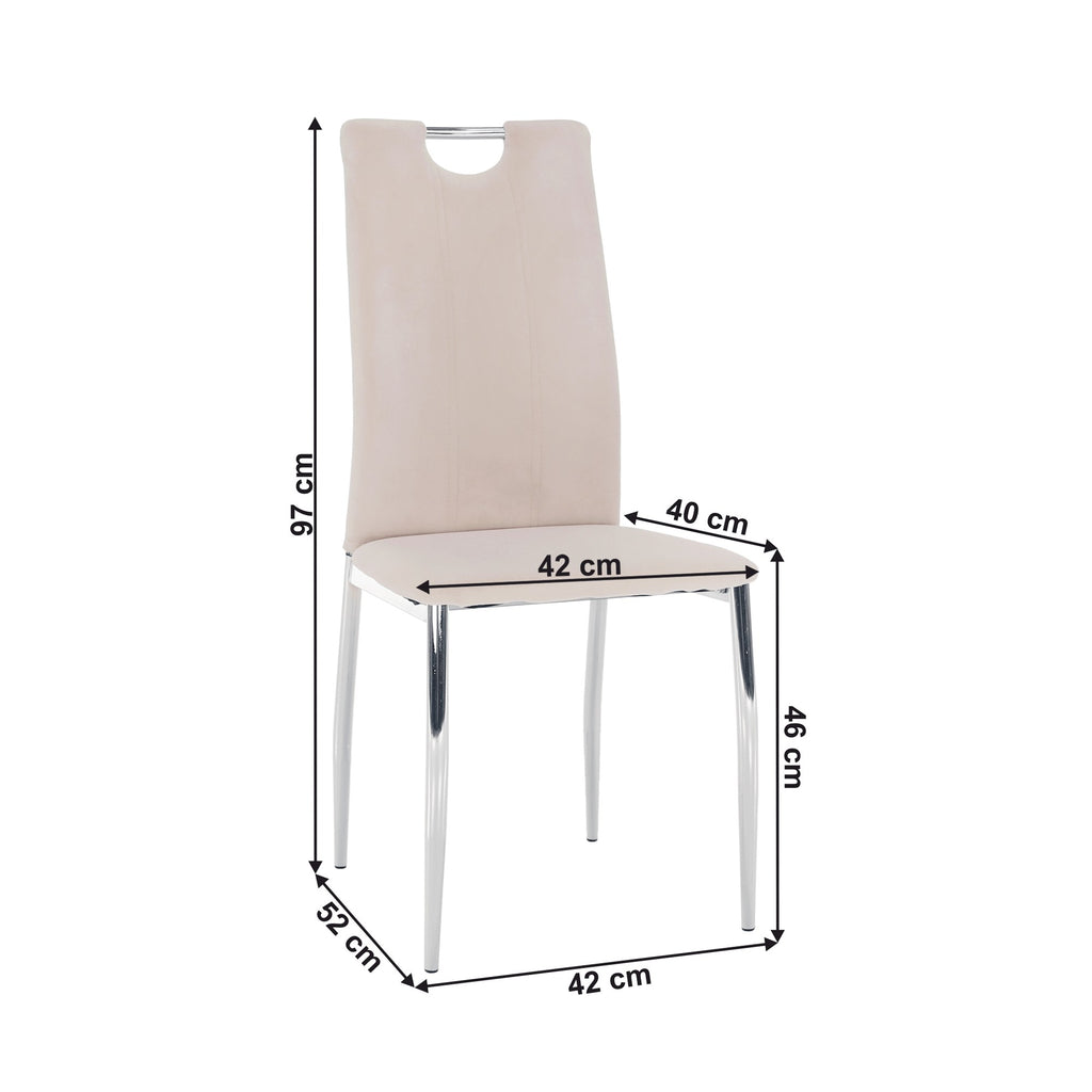 Scaun bucătărie Oliva – schiță cu dimensiuni