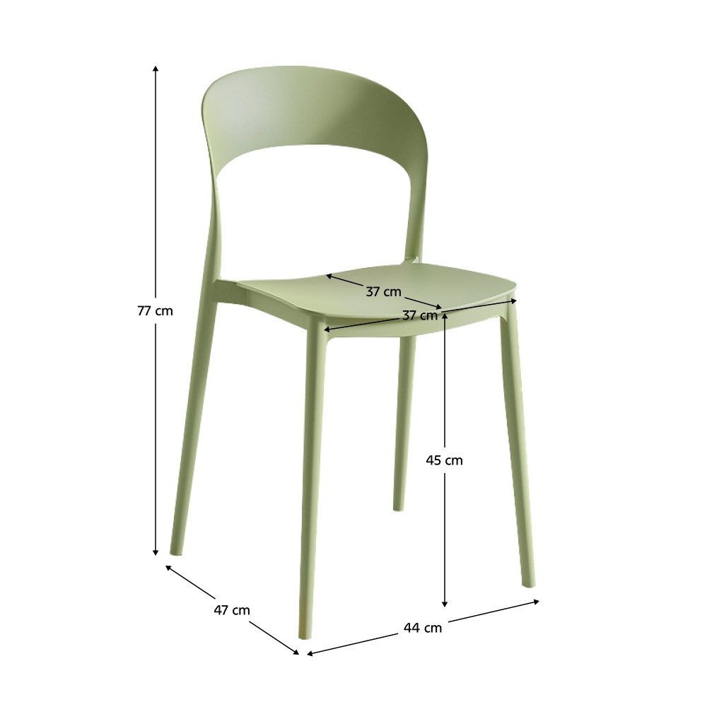 Scaun bucătărie Radana – schiță cu dimensiuni