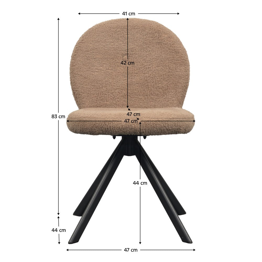 Scaun bucătărie Rodia – schiță cu dimensiuni