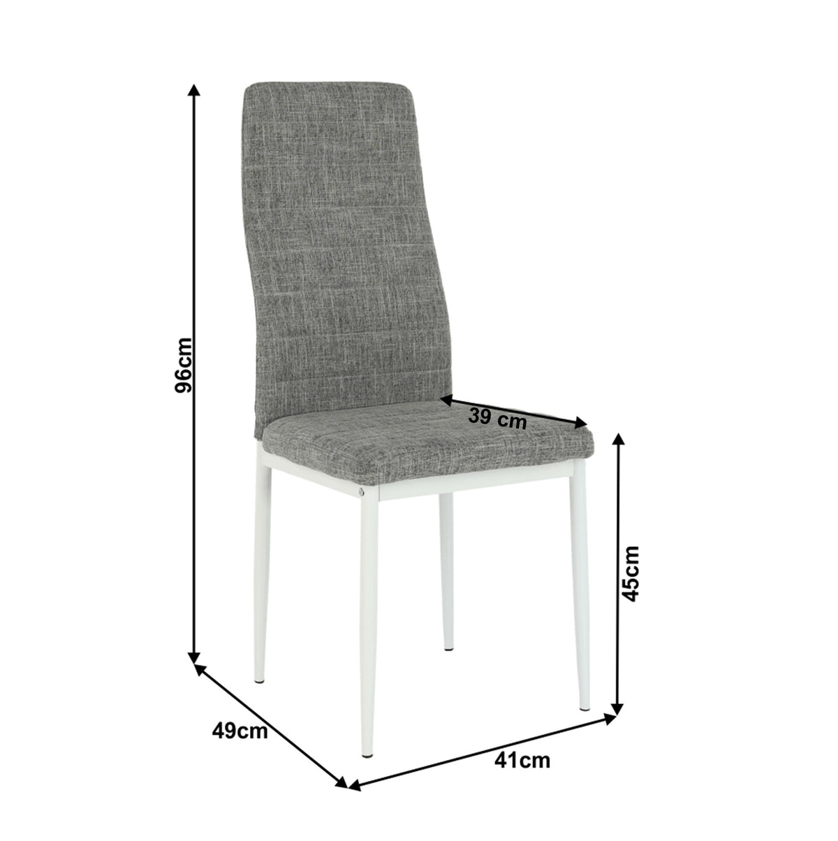 Scaun bucătărie Coleta – schiță cu dimensiuni