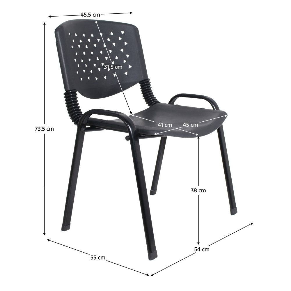 Scaun conferință Efisio – schiță cu dimensiuni
