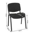 Scaun conferință Iso – schiță cu dimensiuni, imaginea 3