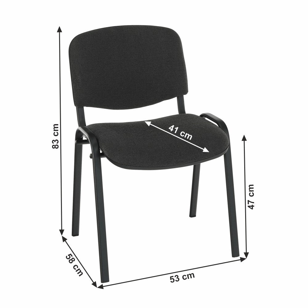 Scaun conferință Iso – schiță cu dimensiuni, imaginea 3