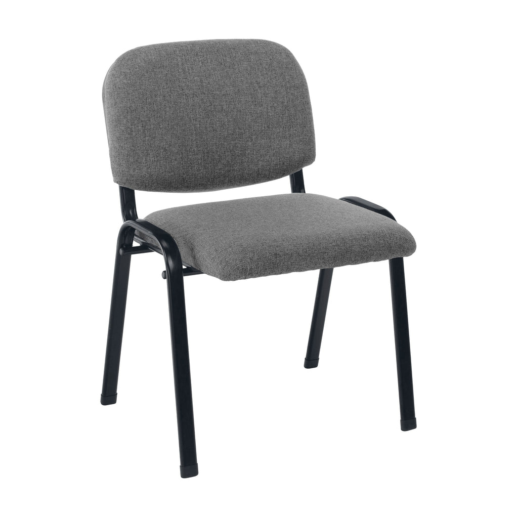 Scaun conferință Iso Eco, gri și negru, vedere din față