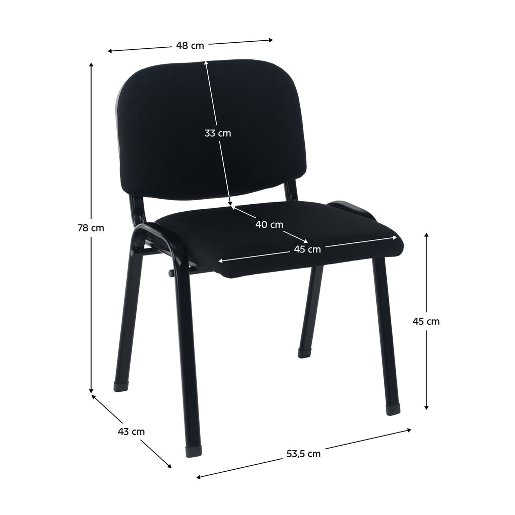 Scaun conferință Iso Eco – schiță cu dimensiuni, imaginea 3