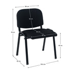 Scaun conferință Iso Eco – schiță cu dimensiuni, imaginea 3