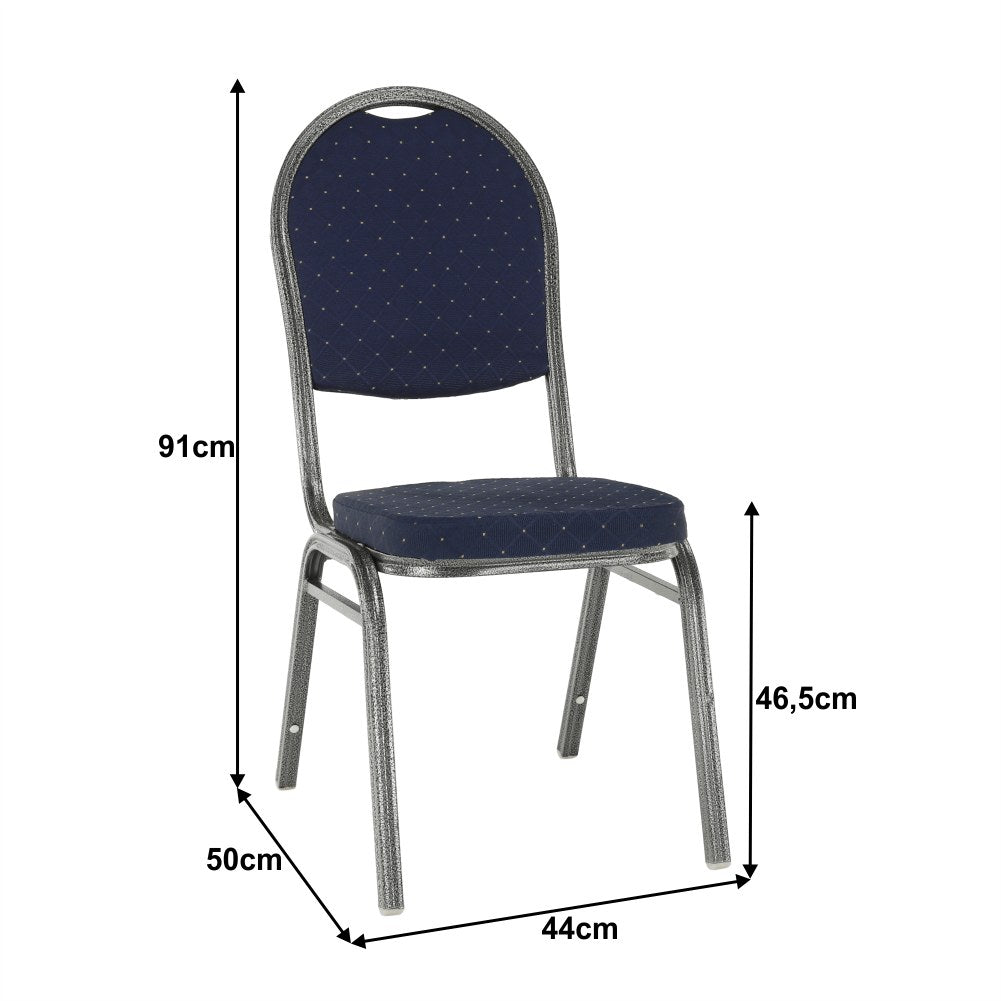 Scaun conferință Jeff 2 – schiță cu dimensiuni