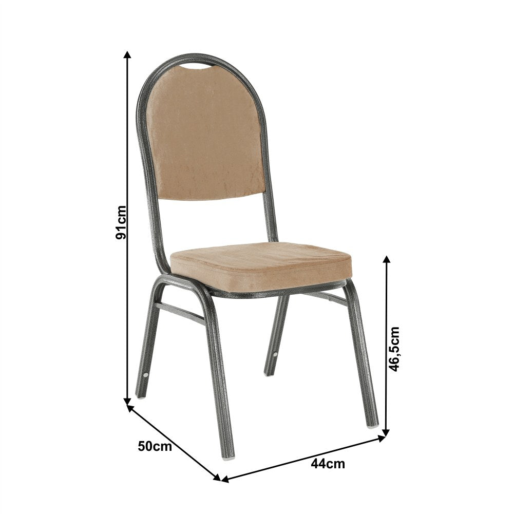 Scaun conferință Jeff 2 – schiță cu dimensiuni