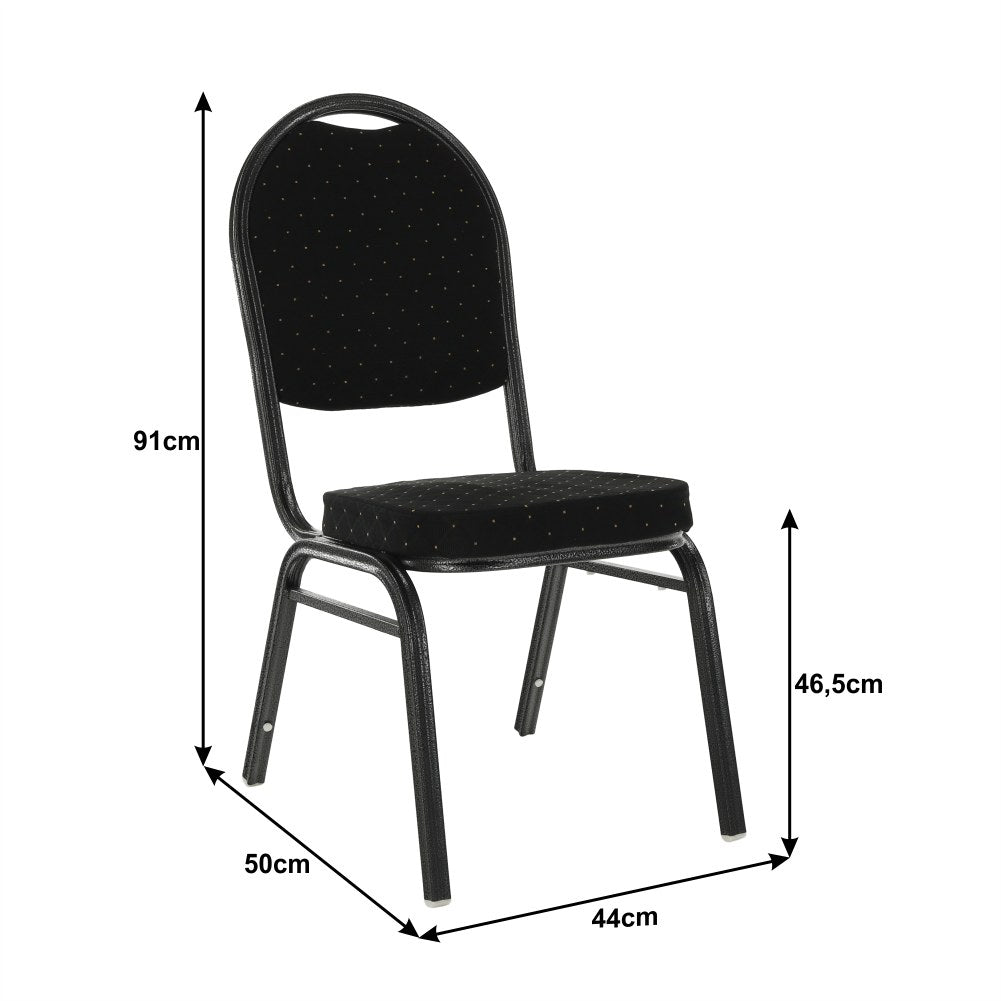Scaun conferință Jeff 2 – schiță cu dimensiuni