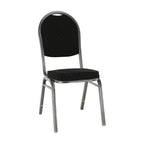 Scaun conferință Jeff 3, negru și gri, vedere din față