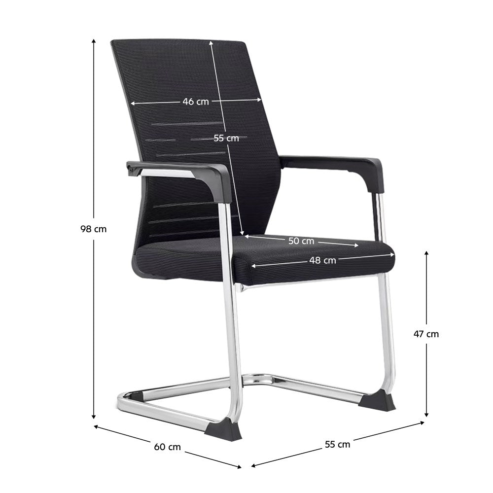 Scaun conferință Salman – schiță cu dimensiuni