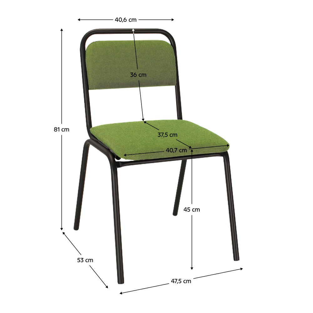 Scaun conferință Visitor – schiță cu dimensiuni