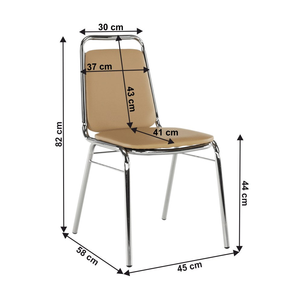 Scaun conferință Zeki – schiță cu dimensiuni