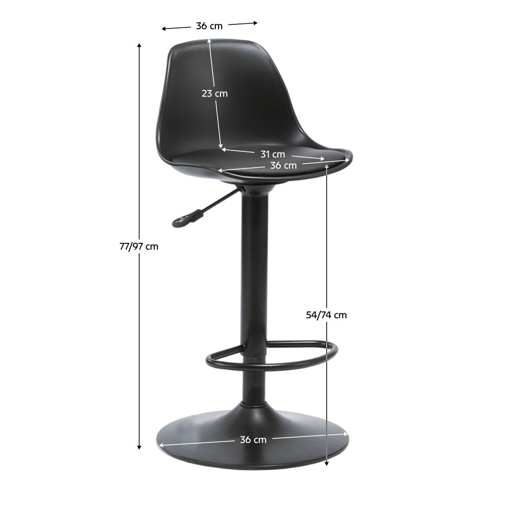 Scaun de bar Dobby – schiță cu dimensiuni