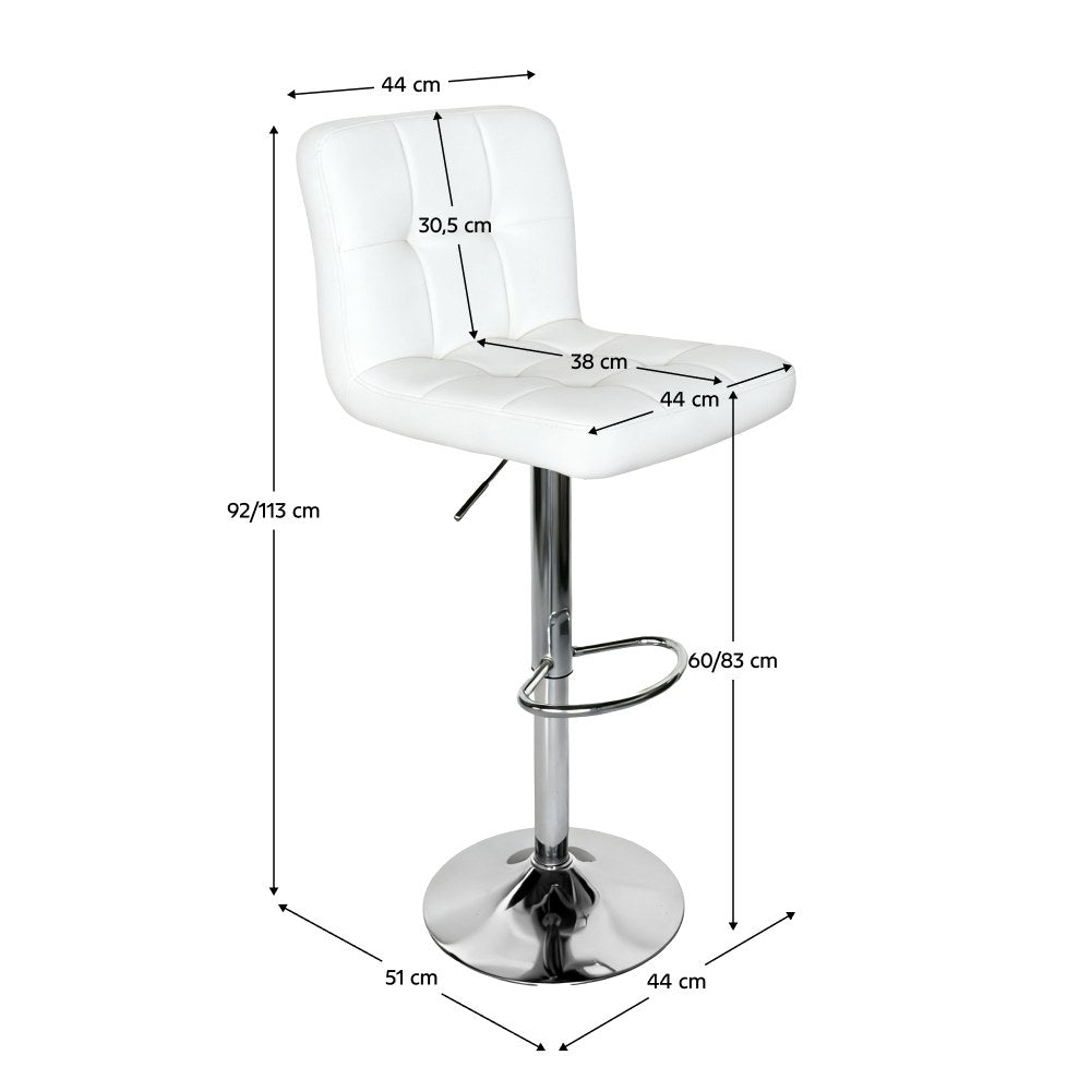Scaun de bar Kandy 2 – schiță cu dimensiuni