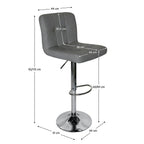 Scaun de bar Kandy 2 – schiță cu dimensiuni