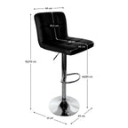 Scaun de bar Kandy 2 – schiță cu dimensiuni