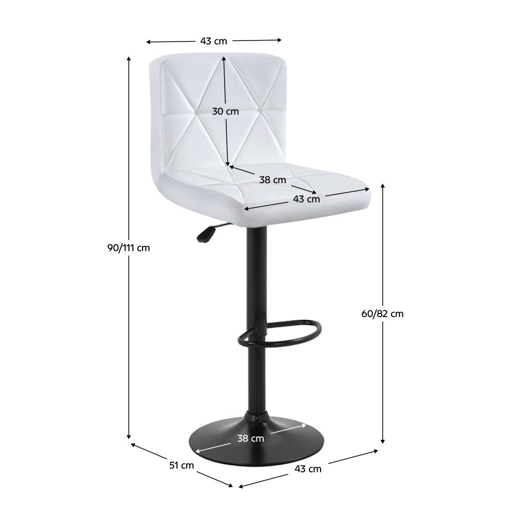 Scaun de bar Selest – schiță cu dimensiuni