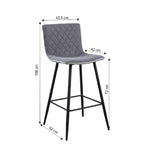 Scaun de bar Torana – schiță cu dimensiuni