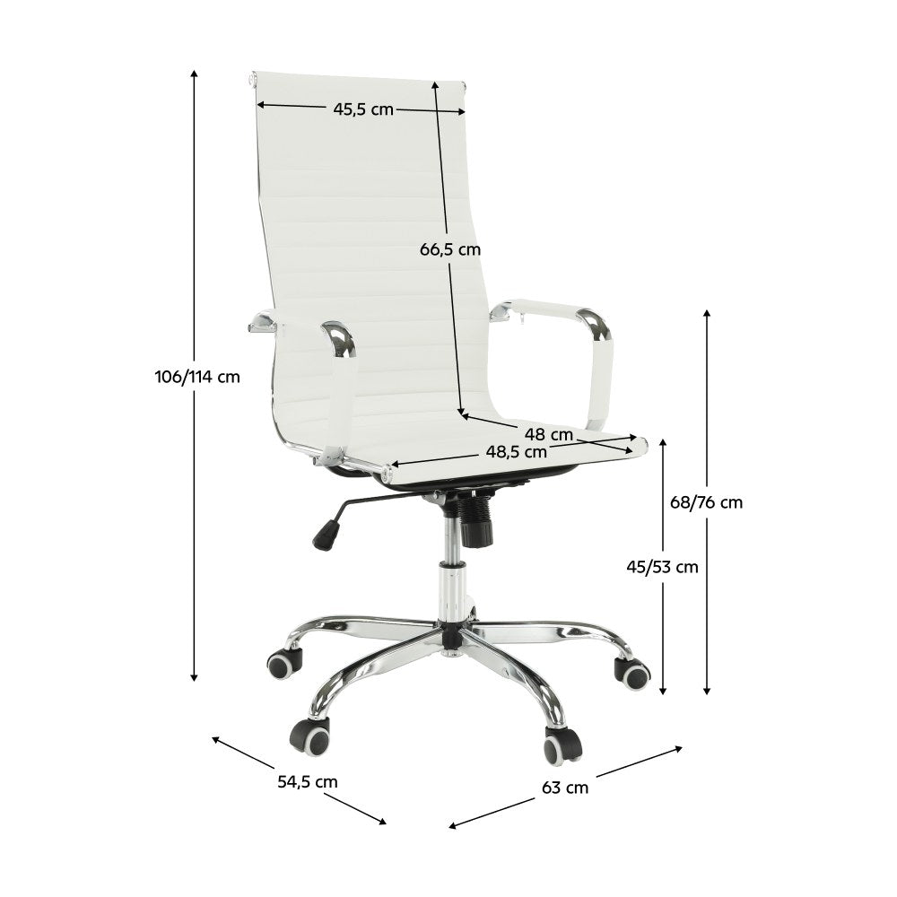 Scaun de birou Azure 2 – schiță cu dimensiuni, imaginea 2