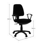 Scaun de birou Colby – schiță cu dimensiuni