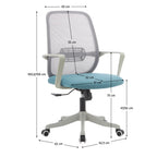 Scaun de birou Dervin – schiță cu dimensiuni