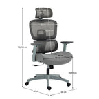Scaun de birou Ermen – schiță cu dimensiuni