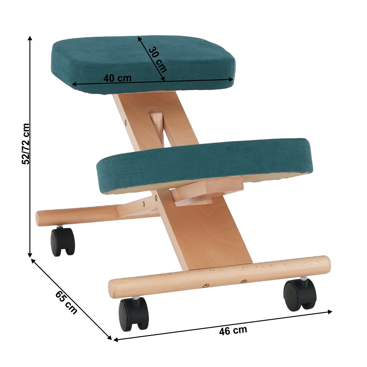 Scaun de birou Flonet – schiță cu dimensiuni, imaginea 4