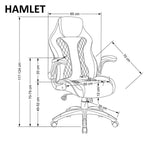 Scaun de birou Hamlet – schiță cu dimensiuni