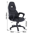 Scaun de birou Hevyr – schiță cu dimensiuni